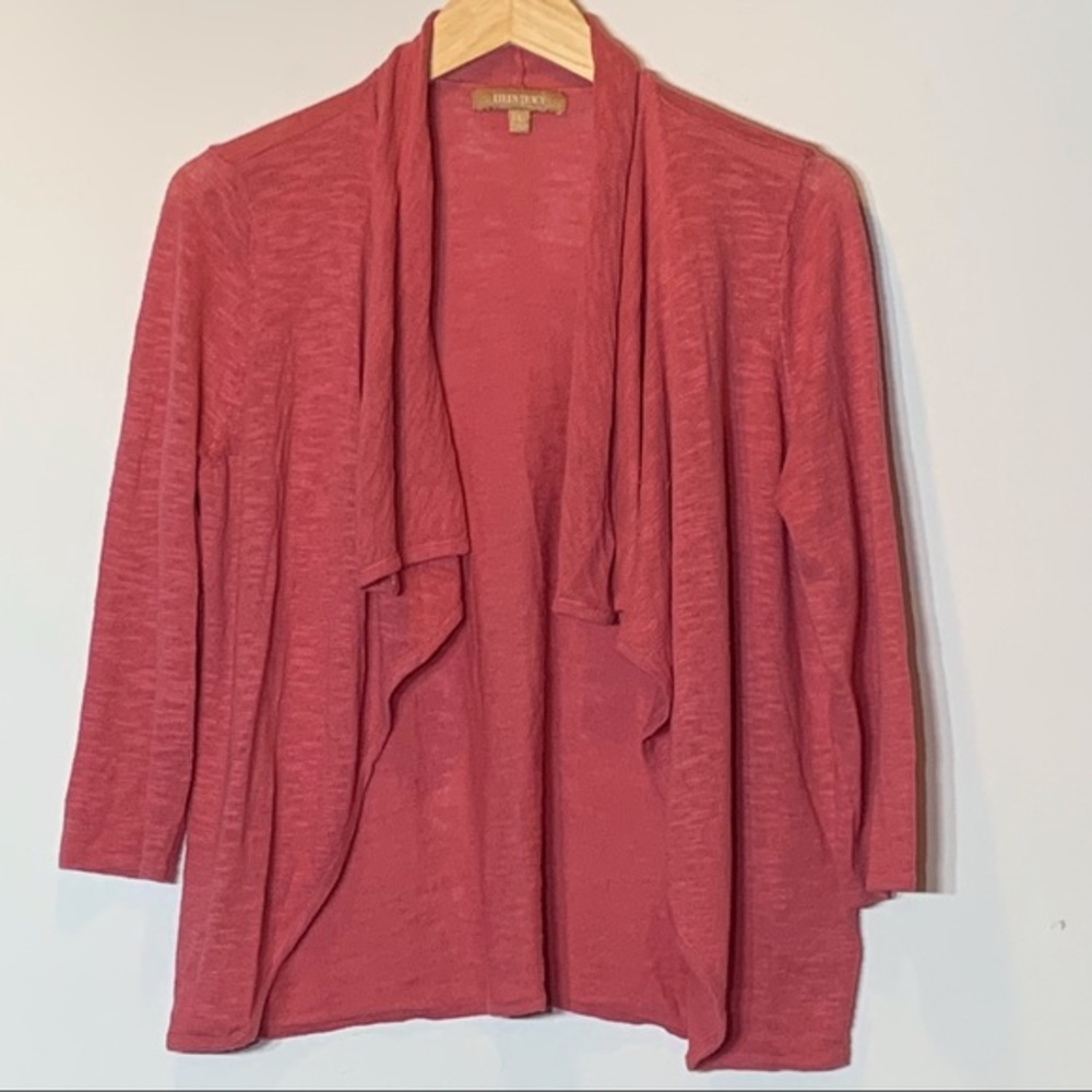 EUC Ellen Tracy salmon pink cardigan sweater